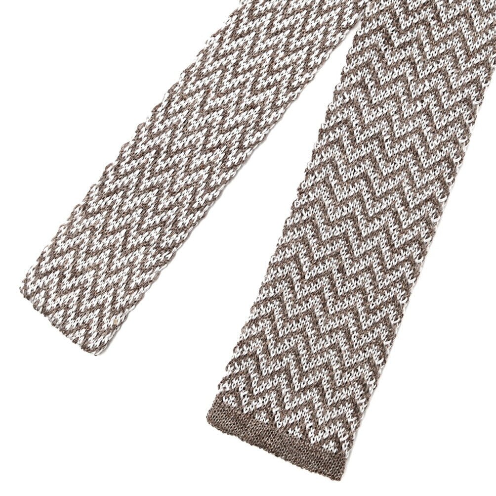BARBA リネン混シルク ヘリンボーン柄ネクタイ ニットタイ / cucito a mano 手縫い仕立て｜428506｜GUARDAROBA MILANO OFFICIAL STORE