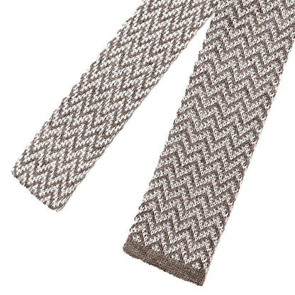 BARBA リネン混シルク ヘリンボーン柄ネクタイ ニットタイ / cucito a mano 手縫い仕立て｜428506｜GUARDAROBA MILANO OFFICIAL STORE