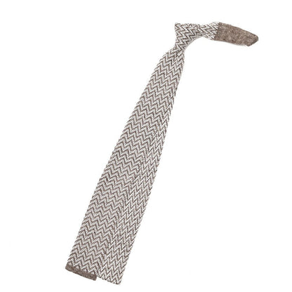 BARBA リネン混シルク ヘリンボーン柄ネクタイ ニットタイ / cucito a mano 手縫い仕立て｜428506｜GUARDAROBA MILANO OFFICIAL STORE