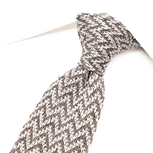 BARBA リネン混シルク ヘリンボーン柄ネクタイ ニットタイ / cucito a mano 手縫い仕立て｜428506｜GUARDAROBA MILANO OFFICIAL STORE