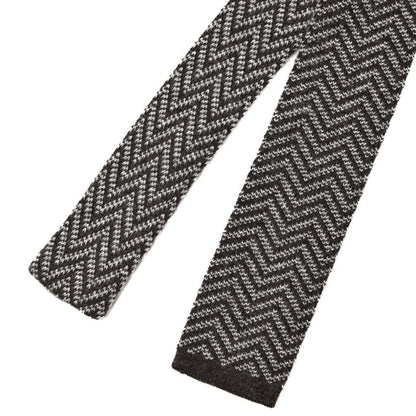 BARBA カシミヤ混ウール ヘリンボーン柄ネクタイ ニットタイ / cucito a mano 手縫い仕立て｜428508｜GUARDAROBA MILANO OFFICIAL STORE