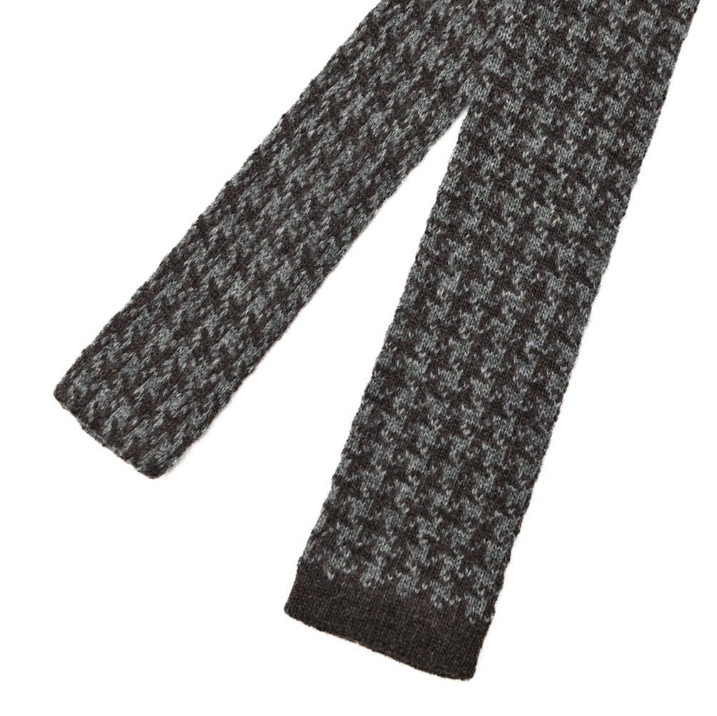 BARBA カシミヤ混ウール 千鳥格子柄ネクタイ ニットタイ / cucito a mano 手縫い仕立て｜428512｜GUARDAROBA MILANO OFFICIAL STORE