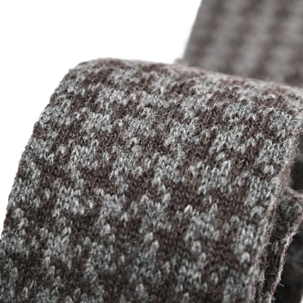 BARBA カシミヤ混ウール 千鳥格子柄ネクタイ ニットタイ / cucito a mano 手縫い仕立て｜428512｜GUARDAROBA MILANO OFFICIAL STORE