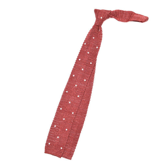 BARBA リネン混コットン ドット柄ネクタイ ニットタイ / cucito a mano 手縫い仕立て｜428526｜GUARDAROBA MILANO OFFICIAL STORE