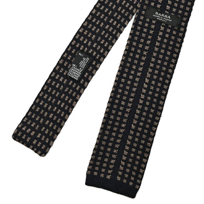 BARBA カシミヤ混シルク 幾何柄ネクタイ ニットタイ / cucito a mano 手縫い仕立て｜428533｜GUARDAROBA MILANO OFFICIAL STORE