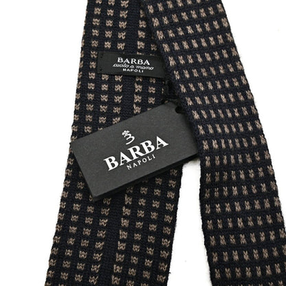 BARBA カシミヤ混シルク 幾何柄ネクタイ ニットタイ / cucito a mano 手縫い仕立て｜428533｜GUARDAROBA MILANO OFFICIAL STORE