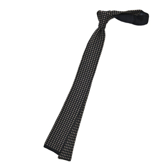 BARBA カシミヤ混シルク 幾何柄ネクタイ ニットタイ / cucito a mano 手縫い仕立て｜428533｜GUARDAROBA MILANO OFFICIAL STORE