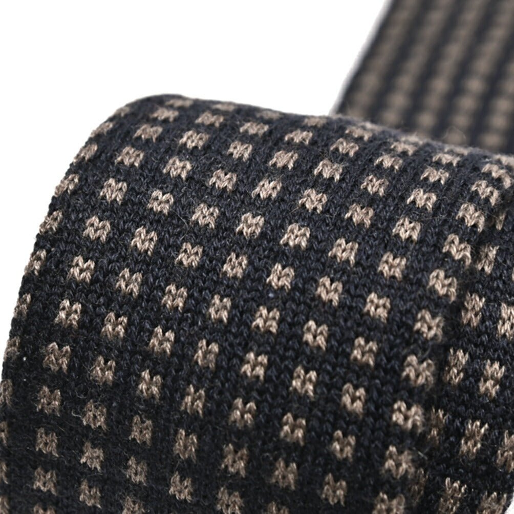 BARBA カシミヤ混シルク 幾何柄ネクタイ ニットタイ / cucito a mano 手縫い仕立て｜428533｜GUARDAROBA MILANO OFFICIAL STORE