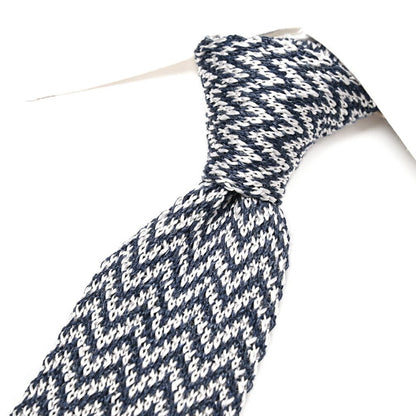 BARBA リネン混シルク ヘリンボーン柄ネクタイ ニットタイ / cucito a mano 手縫い仕立て｜428536｜GUARDAROBA MILANO OFFICIAL STORE