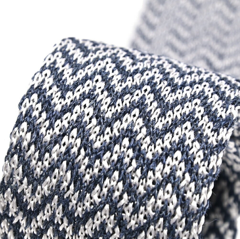 BARBA リネン混シルク ヘリンボーン柄ネクタイ ニットタイ / cucito a mano 手縫い仕立て｜428536｜GUARDAROBA MILANO OFFICIAL STORE