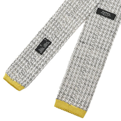 BARBA リネン混シルク 千鳥格子柄ネクタイ ニットタイ / cucito a mano 手縫い仕立て｜428543｜GUARDAROBA MILANO OFFICIAL STORE