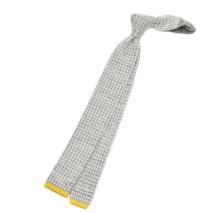 BARBA リネン混シルク 千鳥格子柄ネクタイ ニットタイ / cucito a mano 手縫い仕立て｜428543｜GUARDAROBA MILANO OFFICIAL STORE