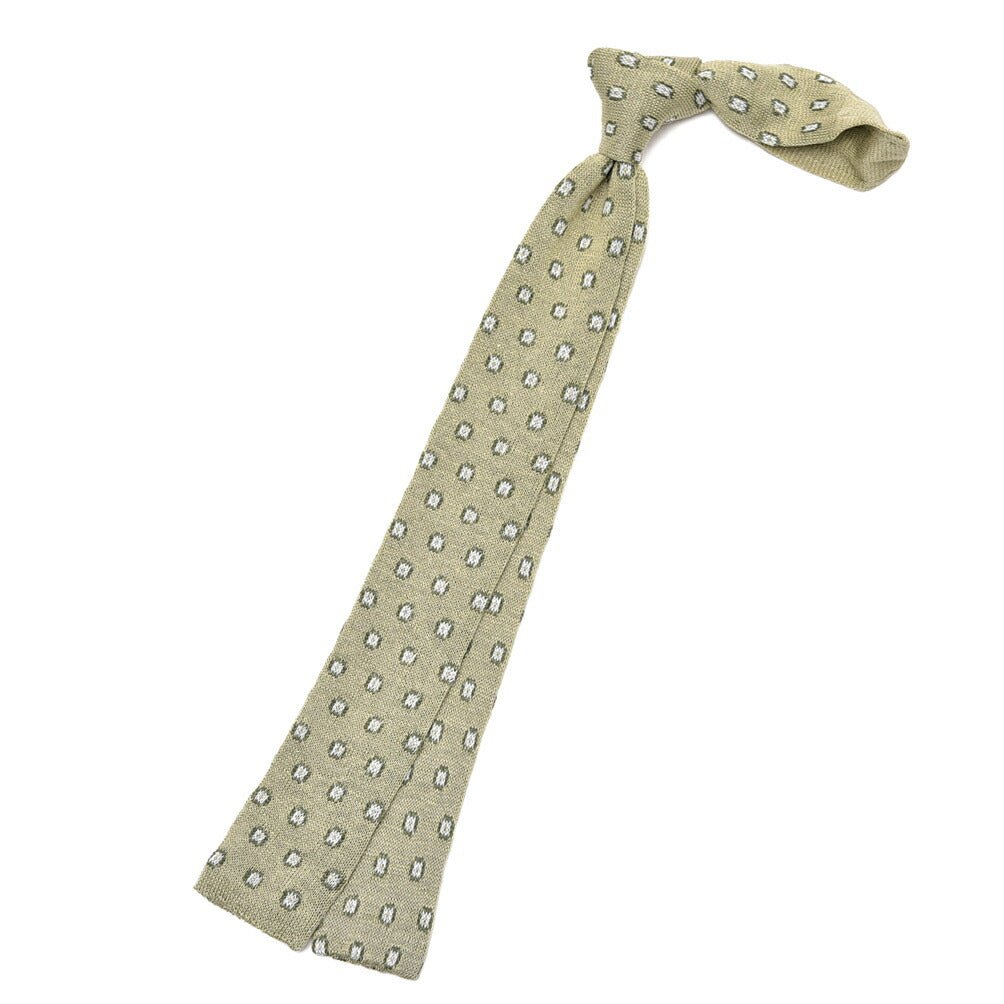 BARBA リネン混コットン 小紋柄ネクタイ ニットタイ / cucito a mano 手縫い仕立て｜428544｜GUARDAROBA MILANO OFFICIAL STORE