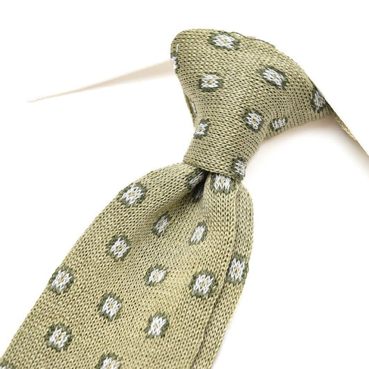 BARBA リネン混コットン 小紋柄ネクタイ ニットタイ / cucito a mano 手縫い仕立て｜428544｜GUARDAROBA MILANO OFFICIAL STORE