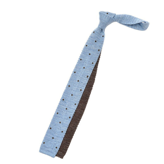 BARBA リネン混コットン ドット柄ネクタイ ニットタイ / cucito a mano 手縫い仕立て｜428552｜GUARDAROBA MILANO OFFICIAL STORE