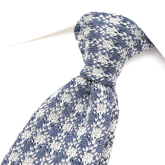 BARBA リネン混シルク 総柄ネクタイ ニットタイ / cucito a mano 手縫い仕立て｜428554｜GUARDAROBA MILANO OFFICIAL STORE