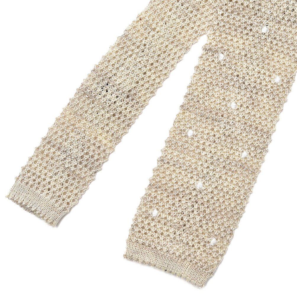 BARBA リネン混コットン ドット柄ネクタイ ニットタイ / cucito a mano 手縫い仕立て｜428555｜GUARDAROBA MILANO OFFICIAL STORE