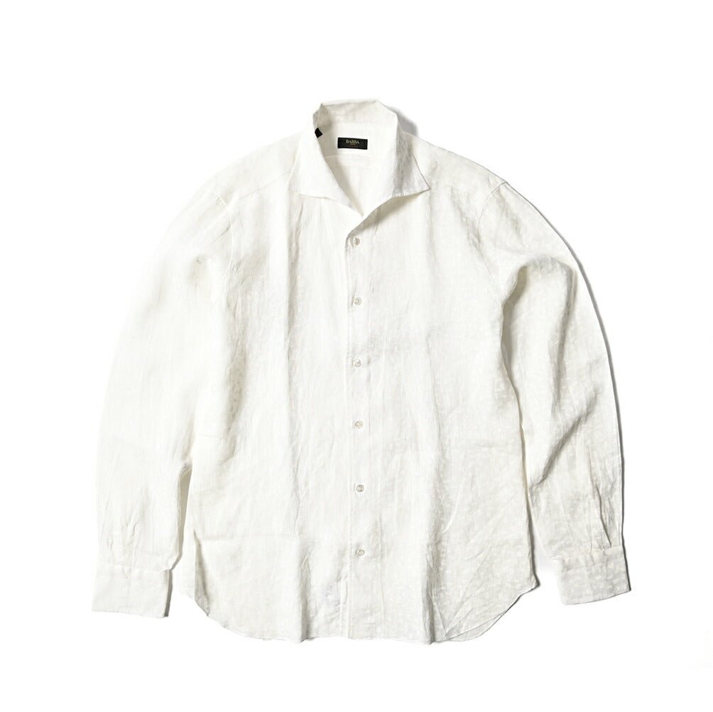 BARBA CULTO リネン100% スキッパーカラーシャツ 開襟シャツ｜435699｜GUARDAROBA MILANO OFFICIAL STORE