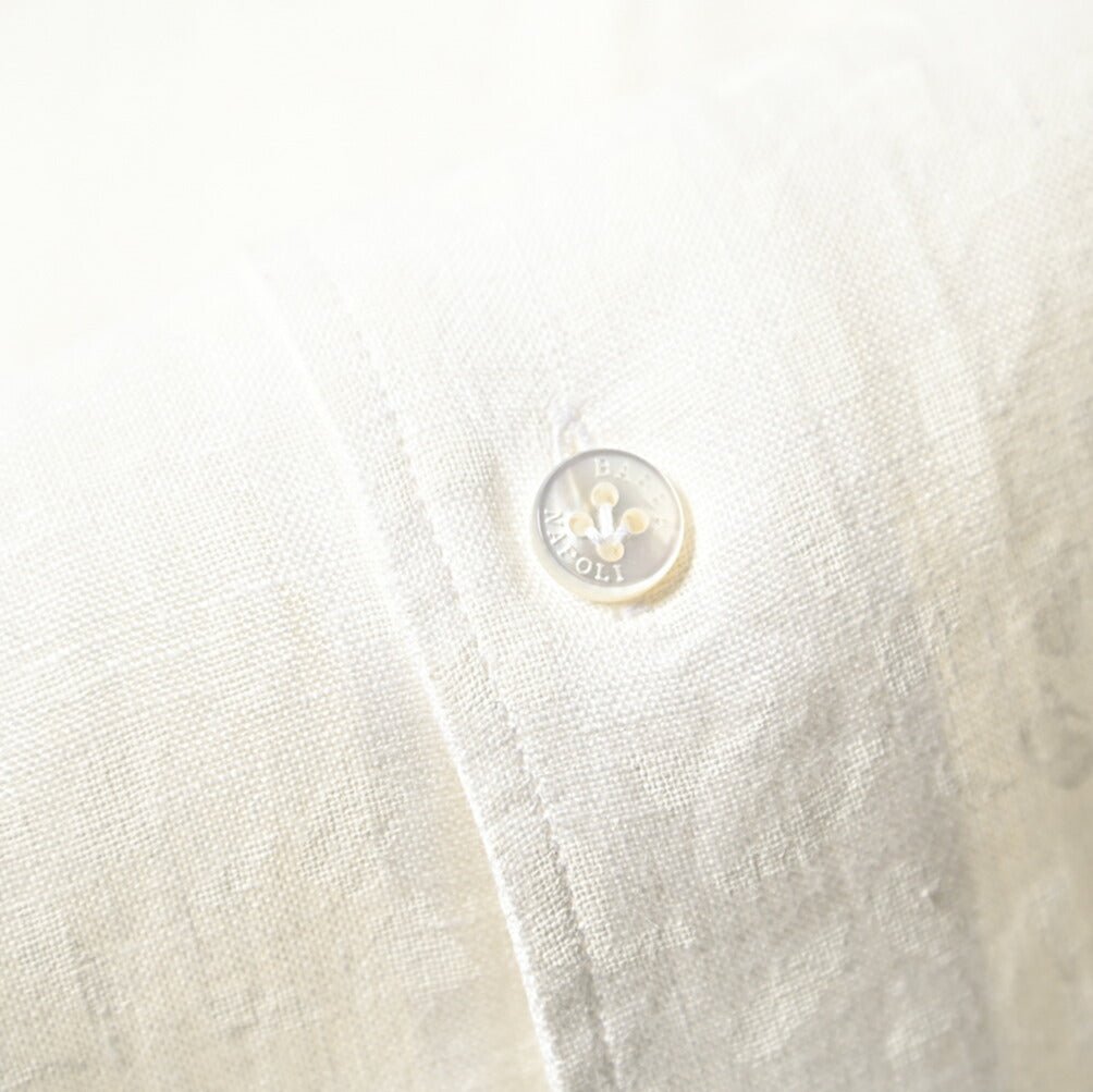 BARBA CULTO リネン100% スキッパーカラーシャツ 開襟シャツ｜435699｜GUARDAROBA MILANO OFFICIAL STORE