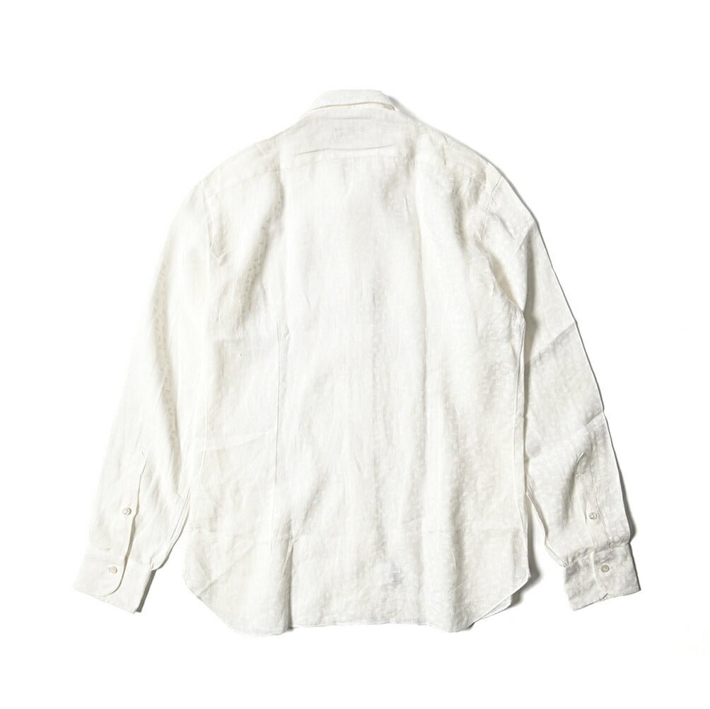 BARBA CULTO リネン100% スキッパーカラーシャツ 開襟シャツ｜435699｜GUARDAROBA MILANO OFFICIAL STORE