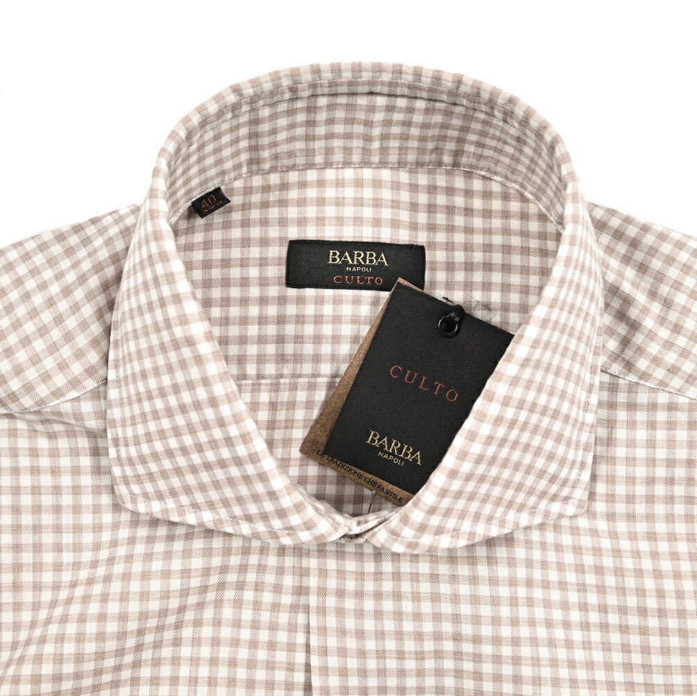 BARBA CULTO コットン100% ホリゾンタルカラーシャツ｜435705｜GUARDAROBA MILANO OFFICIAL STORE