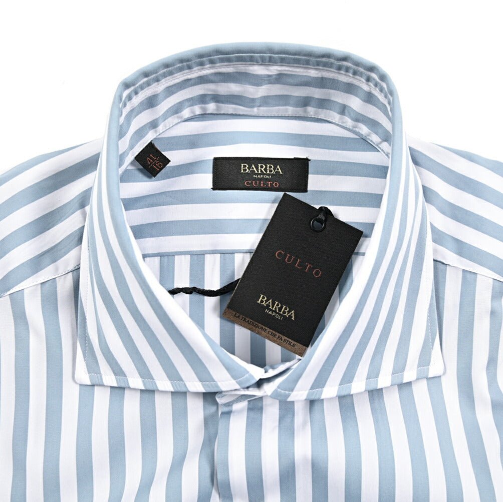 BARBA CULTO コットン100% ホリゾンタルカラーシャツ｜435711｜GUARDAROBA MILANO OFFICIAL STORE