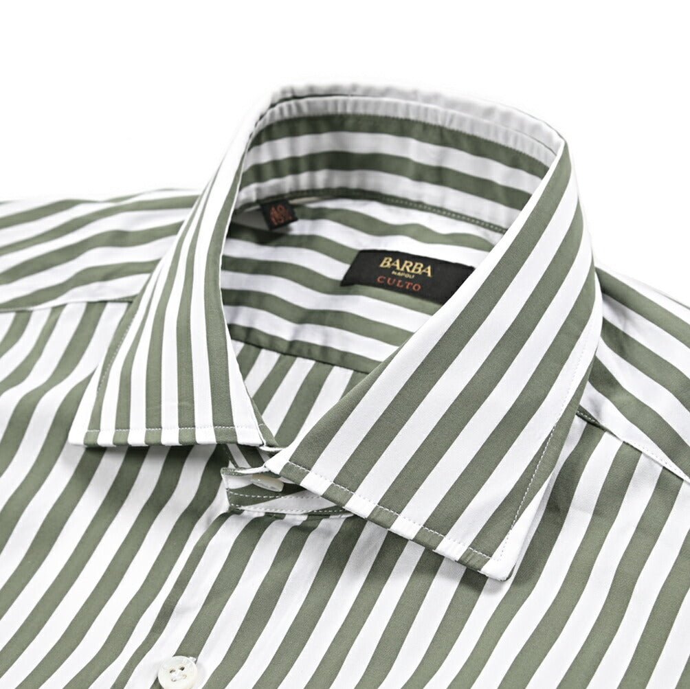 BARBA CULTO コットン100% ホリゾンタルカラーシャツ｜435713｜GUARDAROBA MILANO OFFICIAL STORE