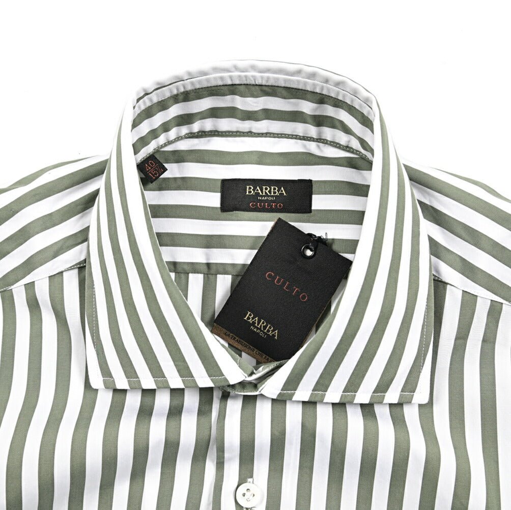 BARBA CULTO コットン100% ホリゾンタルカラーシャツ｜435713｜GUARDAROBA MILANO OFFICIAL STORE