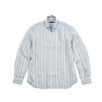 BARBA CULTO リネン100% スキッパーカラーシャツ 開襟シャツ｜435721｜GUARDAROBA MILANO OFFICIAL STORE