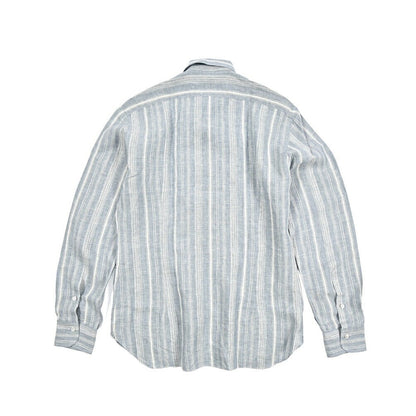 BARBA CULTO リネン100% スキッパーカラーシャツ 開襟シャツ｜435721｜GUARDAROBA MILANO OFFICIAL STORE