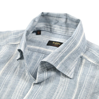 BARBA CULTO リネン100% スキッパーカラーシャツ 開襟シャツ｜435721｜GUARDAROBA MILANO OFFICIAL STORE