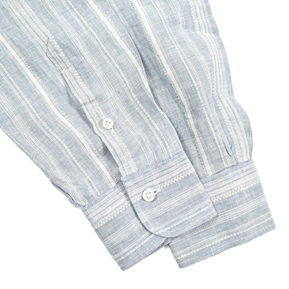 BARBA CULTO リネン100% スキッパーカラーシャツ 開襟シャツ｜435721｜GUARDAROBA MILANO OFFICIAL STORE