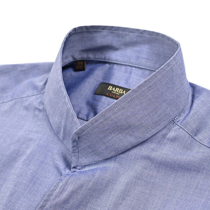 BARBA CULTO コットン100% スタンドカラースキッパーシャツ｜435724｜GUARDAROBA MILANO OFFICIAL STORE