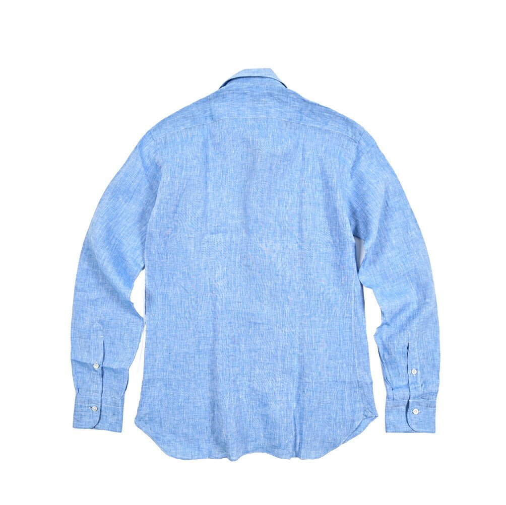 BARBA CULTO リネン100% スキッパーカラーシャツ 開襟シャツ｜435725｜GUARDAROBA MILANO OFFICIAL STORE