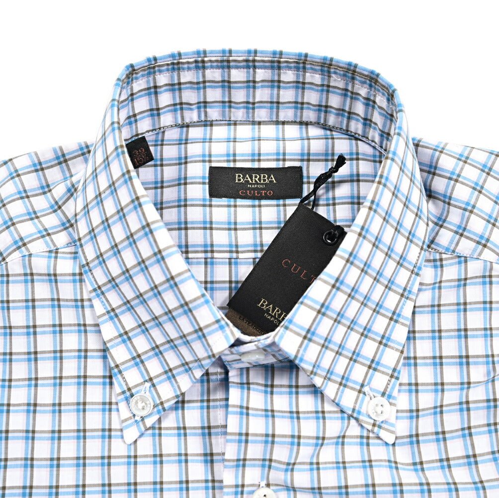 BARBA CULTO コットン100% ホリゾンタルカラーシャツ｜435733｜GUARDAROBA MILANO OFFICIAL STORE