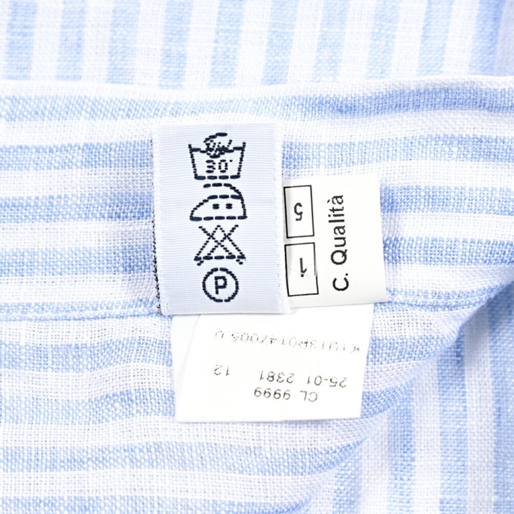 BARBA CULTO リネン100% ホリゾンタルカラーシャツ｜435734｜GUARDAROBA MILANO OFFICIAL STORE