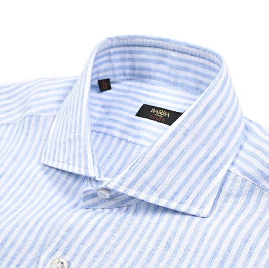 BARBA CULTO リネン100% ホリゾンタルカラーシャツ｜435734｜GUARDAROBA MILANO OFFICIAL STORE