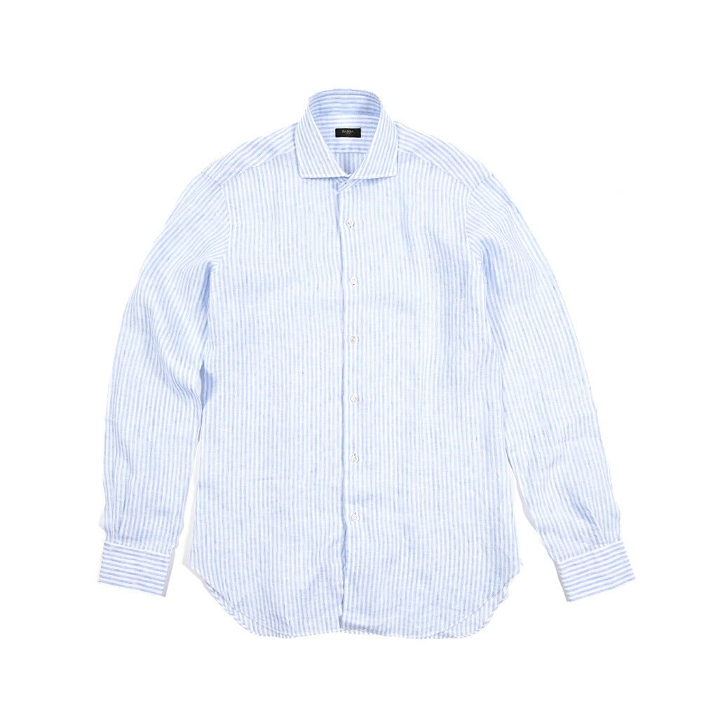 BARBA CULTO リネン100% ホリゾンタルカラーシャツ｜435734｜GUARDAROBA MILANO OFFICIAL STORE