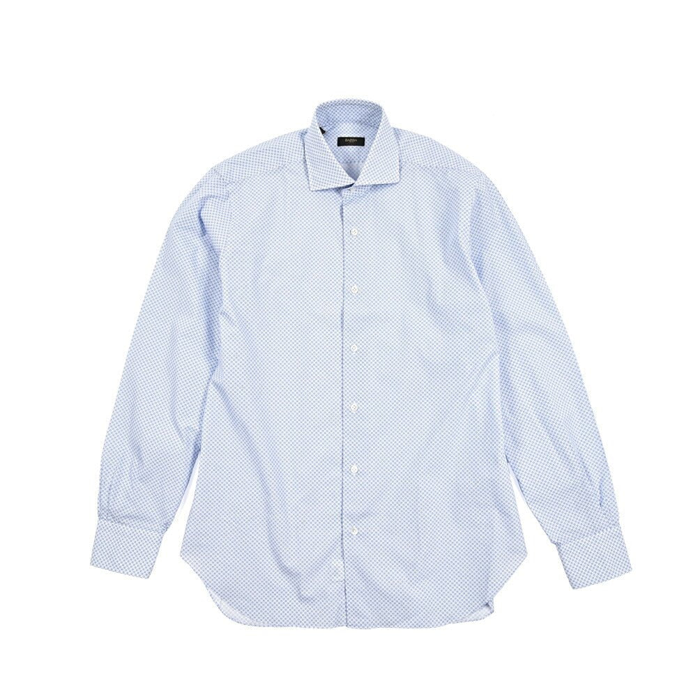 BARBA バルバ / コットン100% ホリゾンタルカラーシャツ(カッタウェイ