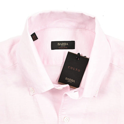 BARBA CULTO リネン混コットン ボタンダウンシャツ｜435703｜GUARDAROBA MILANO OFFICIAL STORE