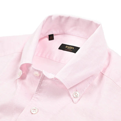 BARBA CULTO リネン混コットン ボタンダウンシャツ｜435703｜GUARDAROBA MILANO OFFICIAL STORE
