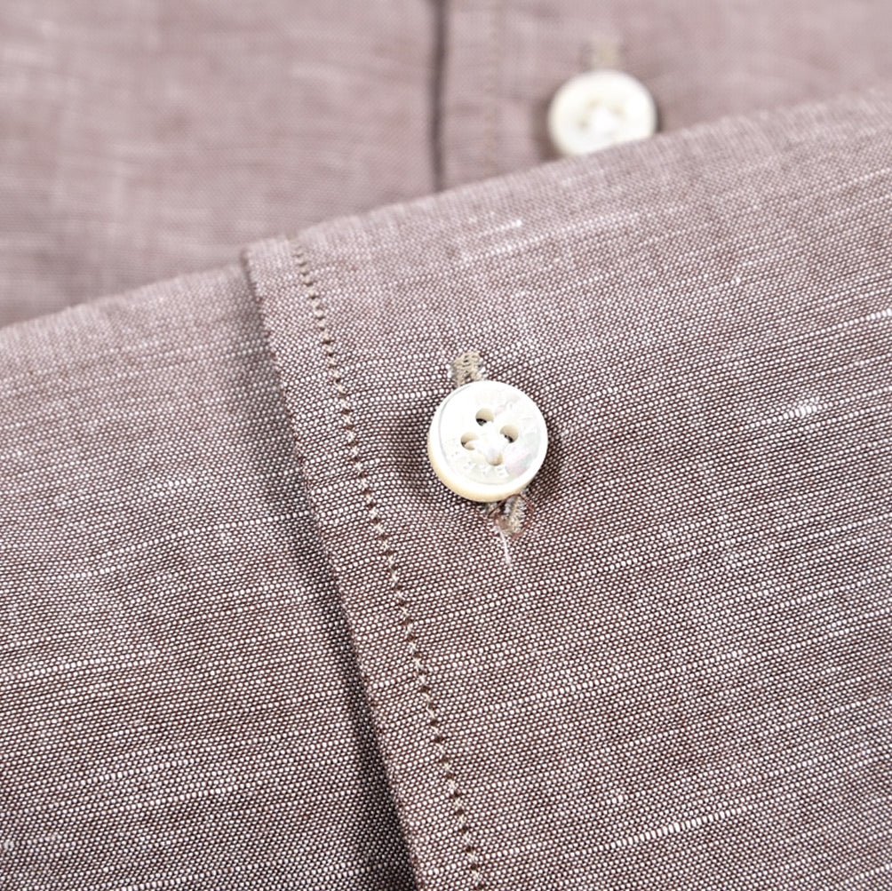 BARBA CULTO コットン混リネン スキッパー カラーシャツ 開襟シャツ｜435704｜GUARDAROBA MILANO OFFICIAL STORE