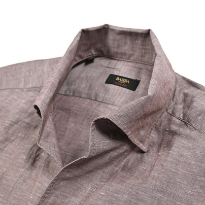 BARBA CULTO コットン混リネン スキッパー カラーシャツ 開襟シャツ｜435704｜GUARDAROBA MILANO OFFICIAL STORE