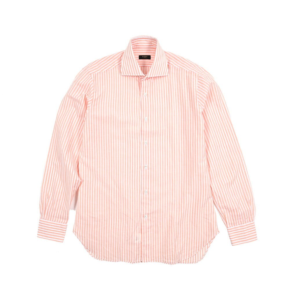 BARBA CULTO リネン混コットン ホリゾンタルカラーシャツ｜435708｜GUARDAROBA MILANO OFFICIAL STORE