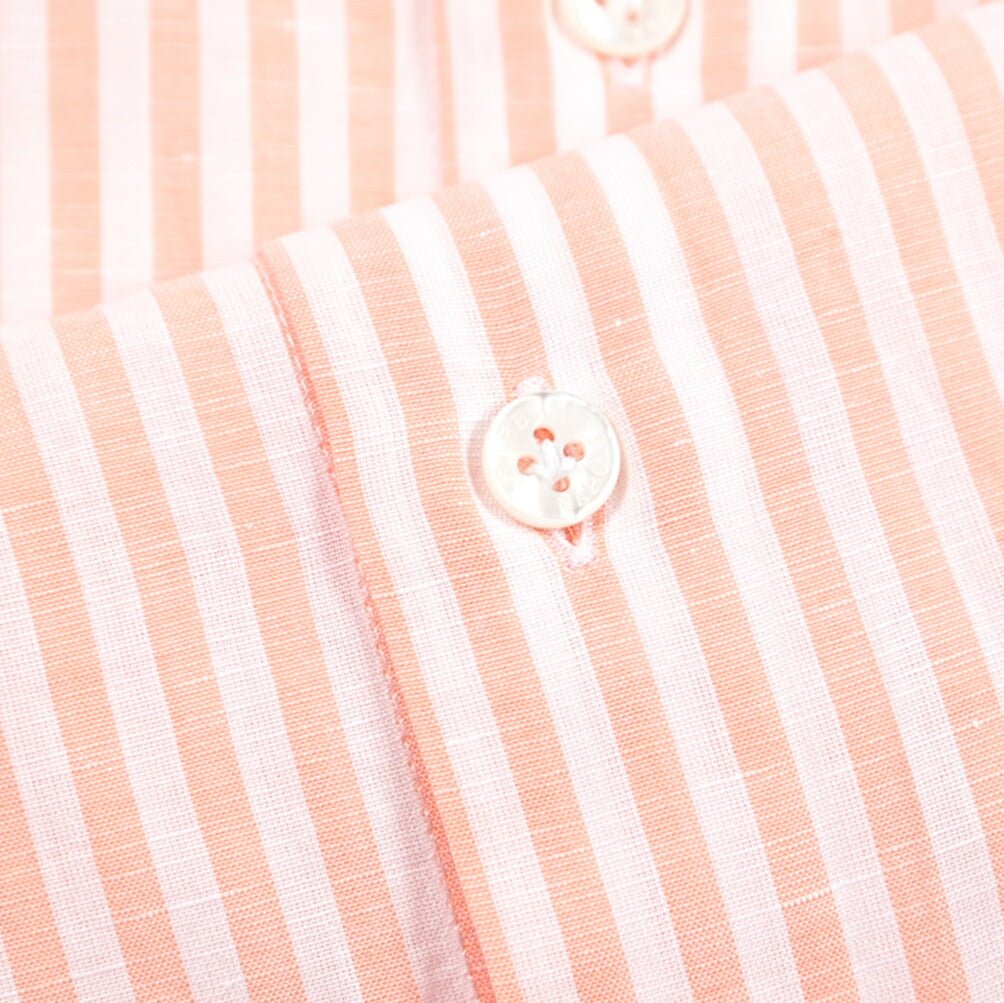 BARBA CULTO リネン混コットン ホリゾンタルカラーシャツ｜435708｜GUARDAROBA MILANO OFFICIAL STORE