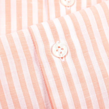 BARBA CULTO リネン混コットン ホリゾンタルカラーシャツ｜435708｜GUARDAROBA MILANO OFFICIAL STORE