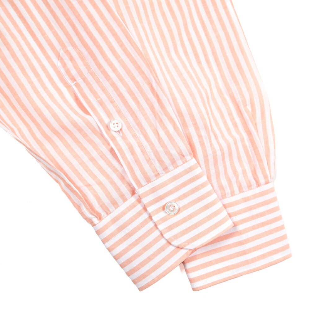 BARBA CULTO リネン混コットン ホリゾンタルカラーシャツ｜435708｜GUARDAROBA MILANO OFFICIAL STORE