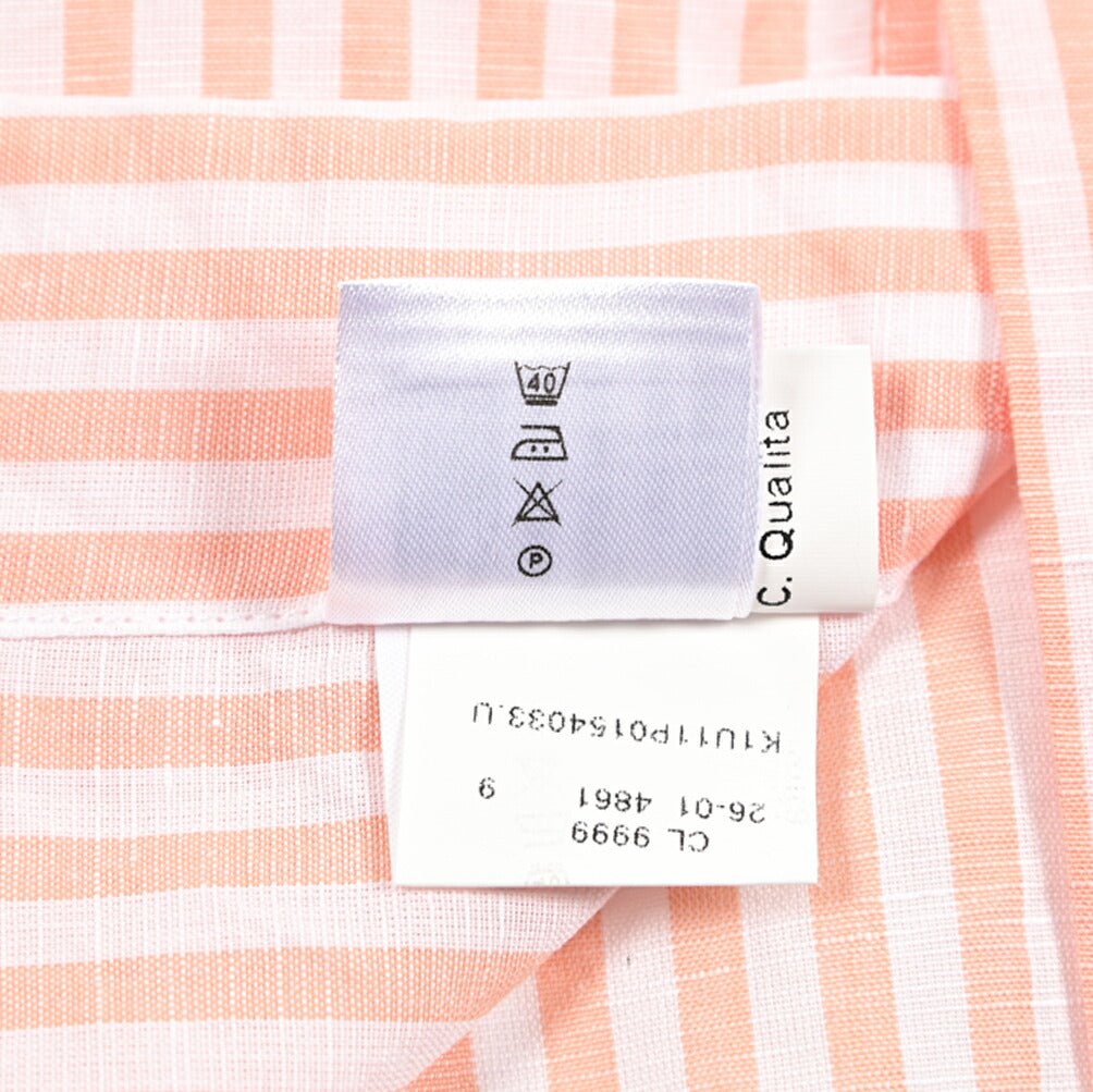 BARBA CULTO リネン混コットン ホリゾンタルカラーシャツ｜435708｜GUARDAROBA MILANO OFFICIAL STORE