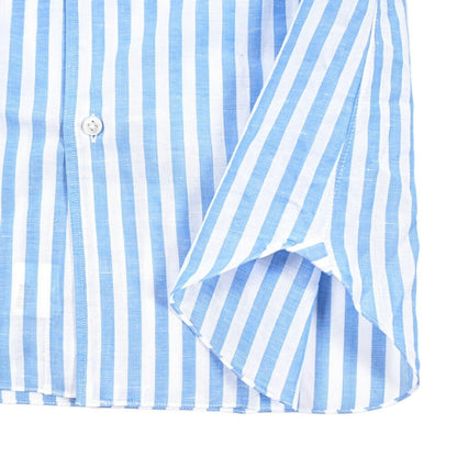 BARBA CULTO リネン混コットン スキッパーカラーシャツ 開襟シャツ｜435722｜GUARDAROBA MILANO OFFICIAL STORE