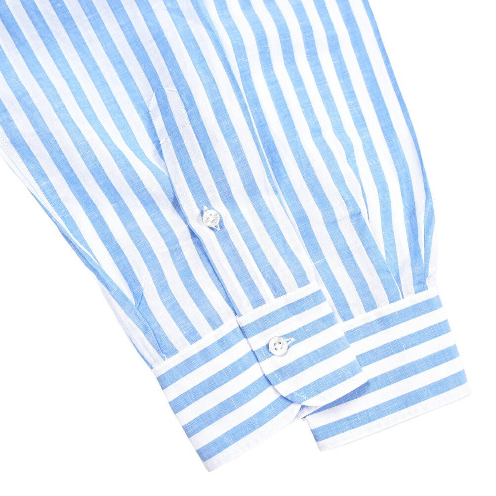 BARBA CULTO リネン混コットン スキッパーカラーシャツ 開襟シャツ｜435722｜GUARDAROBA MILANO OFFICIAL STORE